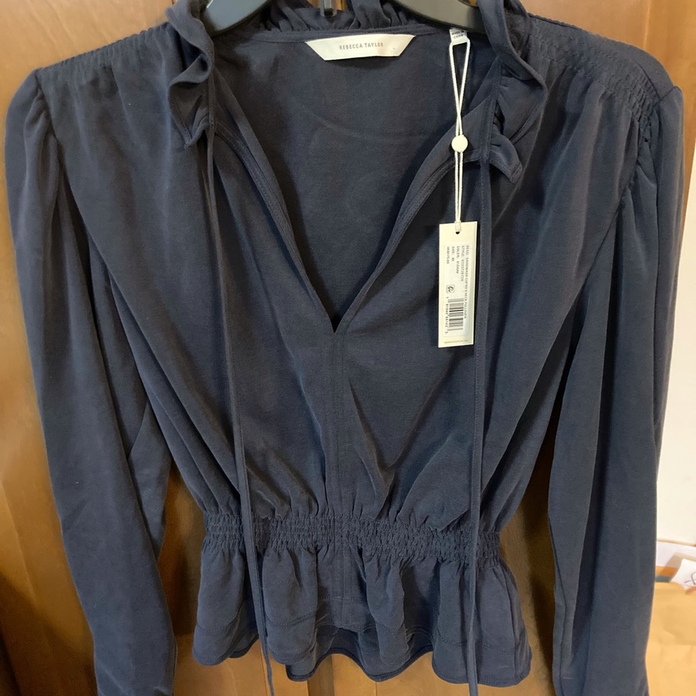 Rebecca Taylor Sandwash CuproV Neck Pullover